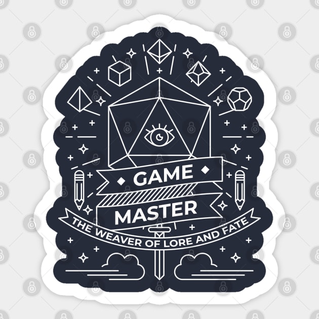 Minimal Game Master Sticker by ShirtBricks